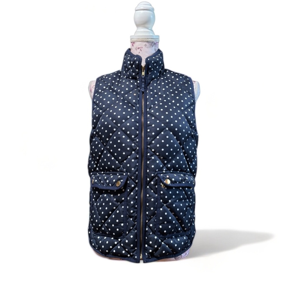 J.crew Polka light Popper Vest